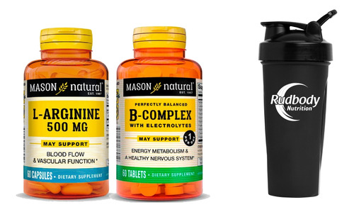 Vitaminas Mason- Arginine+b-complex With Electrolytes+shaker