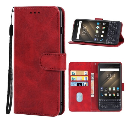 Funda De Teléfono De Cuero Para Blackberry Key2