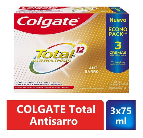 Crema Dental Colgate Total 12 - mL a $445