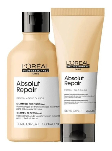 Kit Sh 300ml Cond 200ml Absolut Repair Reconstrutor L´oréal