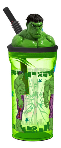 Vaso 360ml Figura 3d Avengers Hulk