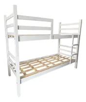 Comprar Beliche Duas Camas Solteiro Madeira Maciça Resistente Branco