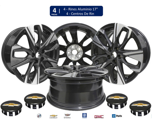 Kit Rines Aluminio 4-105 R17 Trax Captiva Tracker 2013 -2022