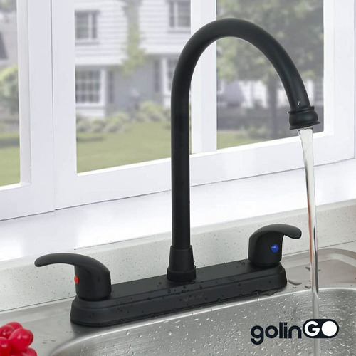 Llave Mezcladora Para Fregadero 8 Pulgadas Solvex Grifo Negro