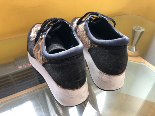 Nazaria Zapatillas Animal Print Plataforma Talle 38