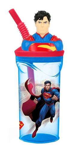 Vaso Superman Con Figura En 3d Licencia Original Lj003