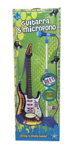 El Duende Azul Guitarra Con Microfono De Pie Art 6317