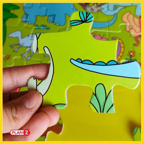Imagen 3 de 10 de Rompecabezas Dinosaurios Piso Puzzle Gigante 70 Piezas Niños