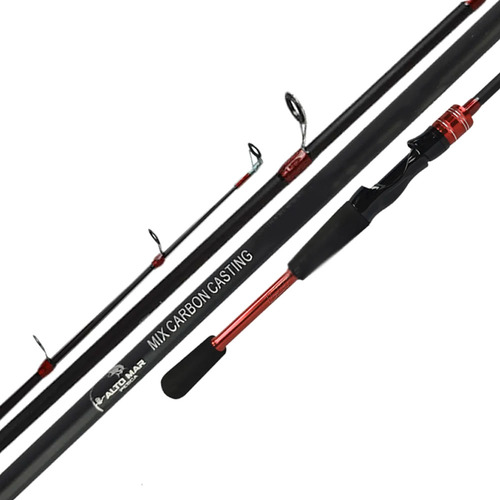 Molinete Pesca Mr 7000 Carbono 1,80mt Linha E Alicate Cor Dourado