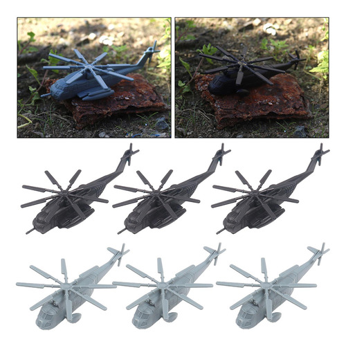 6 Unids Colección Helicóptero Fighter Juguete Con Hélice