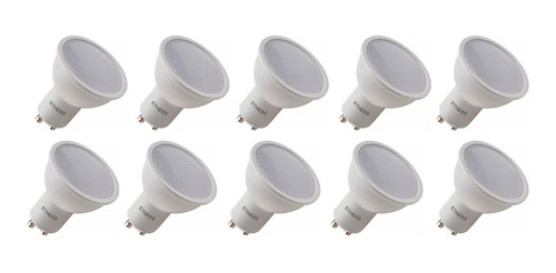 Imagen 1 de 10 de Lampara Dicroica Led 7w Fria O Calida 220v Gu10 Pack X10