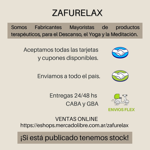 Zafu Tradicional Relleno Con Algodón, Small, 15 X 27 Cm