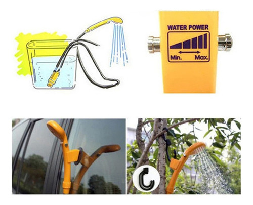 Herramienta De Lavado De Ducha Portátil De Coche Naranja 12v