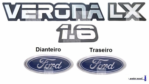 Kit Emblemas Verona 1.6 Lx - 1989 À 1992 - Modelo Original