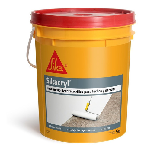 Impermeabilizante Acrílico Sikacryl Sika 5kg Blanco Da Vinci