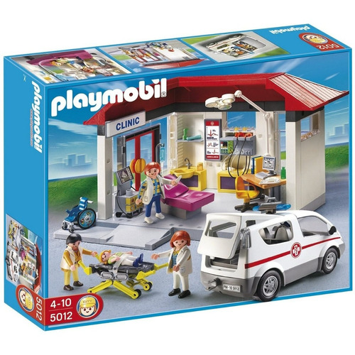 Playmobil Clínica Hospital Centro Médico Com Ambulância 5012