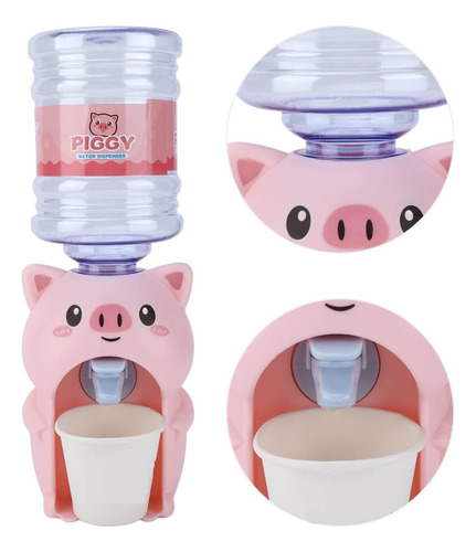 Kit 10 Mini Bebedouro Dispenser Água Infantil Porco Atacado