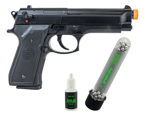 Pistola Spring Beretta M92 Kwc + 200 Esferas Alumínio + Óleo
