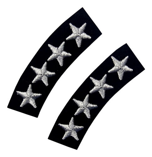 Parche Decorativo Bordado De Cuatro Estrellas Coser O P...