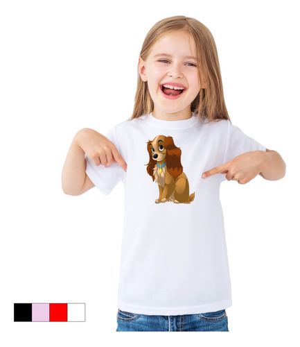 Playera Infantil Talla Color Damma Y Vagabuundo #3