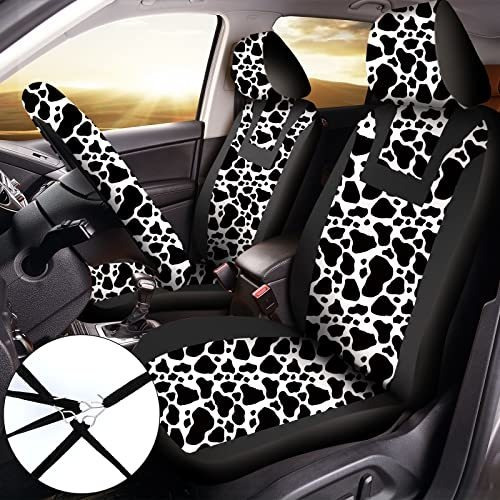 Set De Accesorios Para Coche Con Estampado De Vaca, 17 Pieza