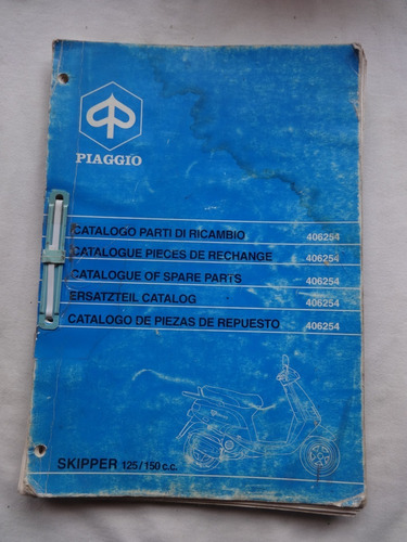 Manual Despiece Moto Piaggio Skipper 125/150cc 1995 Catalogo (Usado)