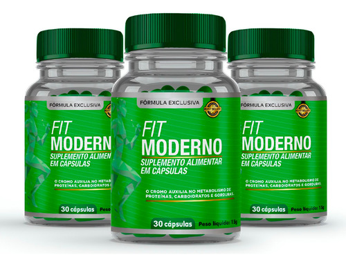 Kit Com 3 Suplemento Natural Fit Moderno Original Com Nf