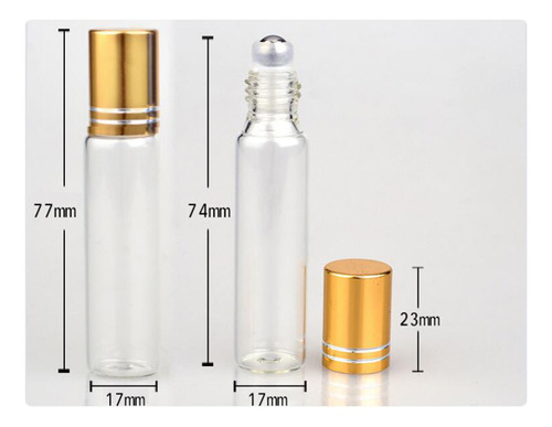 Botella De Aceite Esencial Vacía De Vidrio De 10 Ml, 5 Unida