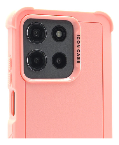 Funda 3 En 1 Para Moto G15 Case Uso Rudo Full Protector Multishield - Rosa Moto G15