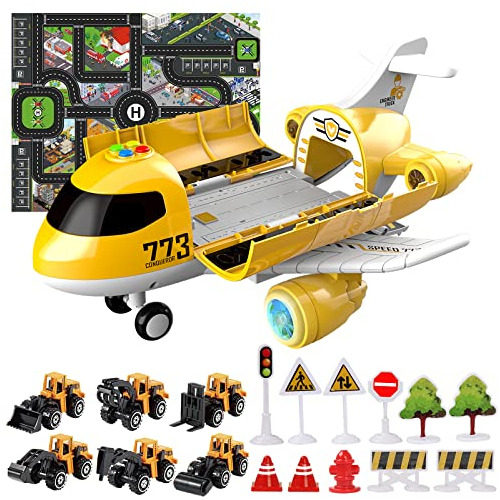 Juguetes De Avión Camión De Construcción, Juego De T...