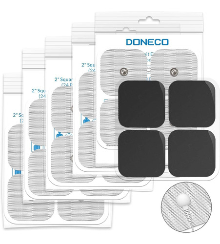 12 Pares 2 Cuadrado Unidad De Tens Electrodos De Fijación