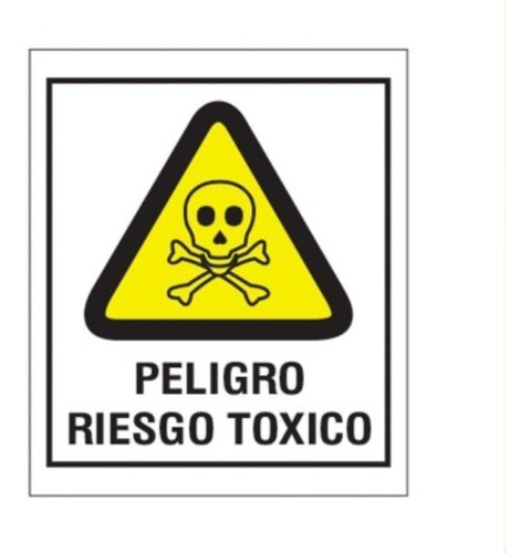 Cartel Señalizacion Corrugado Peligro Riesgo Toxico 40x45cm