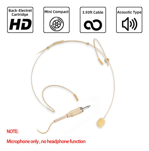 Auriculares Con Micrófono Discretos Inalambricos Color Beige Beige