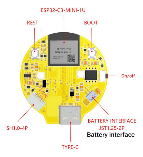 2 Placas De Desarrollo Esp32-c3, Pantalla Lcd Redonda Sc De