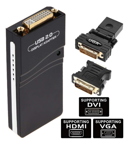 Usb Vga Dvi Adaptador Hdmi Resolucion: Facil Usar Color: