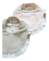 Comprar Baberos Reversibles Tricapa Baberos Bebes Puntilla Broderie