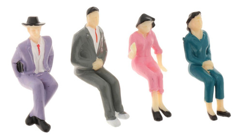 14pcs Figuras Em Miniatura Modelo, G Os Passageiros Sentados