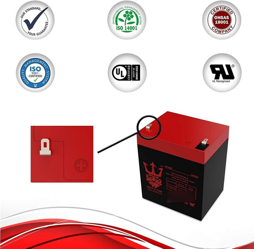 12 V 5 Ah Sistema De Alarma Batería Copia De Seguridad De Vi