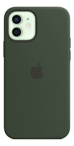 Funda De Silicona Para Iphone 11 12 13 14 15 16 Verde Musgo 12-12pro