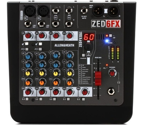 Mezcladora Análoga 6ch Con Fx Allen&heath Mod Zed-6fx