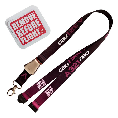 Lanyard A321neo Hebilla Lift Colores Voi Y Sticker Rbf.