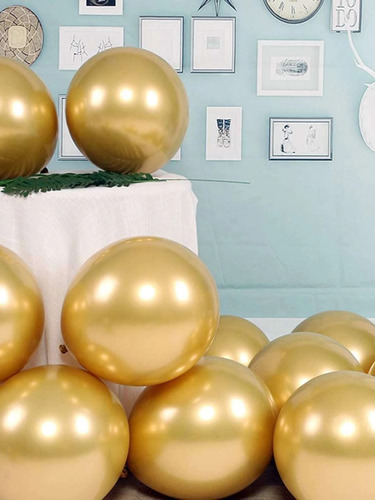 Balão Bexigão Big 250 Dourado Gold Cromado Mais Cor Brilho