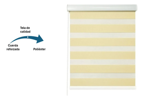 Cortinas Roller Duo Zebra Dia Y Noche 170x200 Blanco