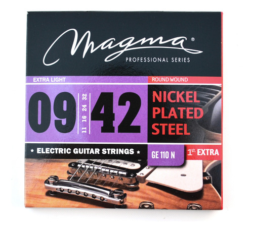 Cuerdas Guitarra Eléctrica Magma Ge110n 0.9 0.42 3 Unidades