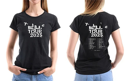 Remera Lali Tour 2025 Frente Y Espalda Est. Velez Mayo 2025