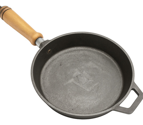 Sartén De Hierro Con Mango De Madera- Modelo Sartén Negro