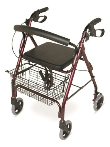 Andadera Con Ruedas Y Canasta De Aluminio Adulto Rollator