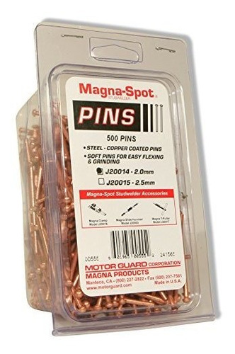 Motor Guard J20014 Magna Draw Pins, 2 Mm, Paquete De 500.