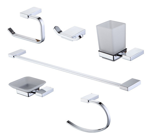 Kit De Accesorios Baño Toilette De 6 Piezas Peirano Linea 13000 - 13006 F