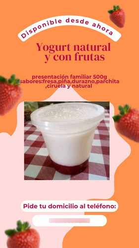 Yogur Natural Y Con Frutas Con Probióticos